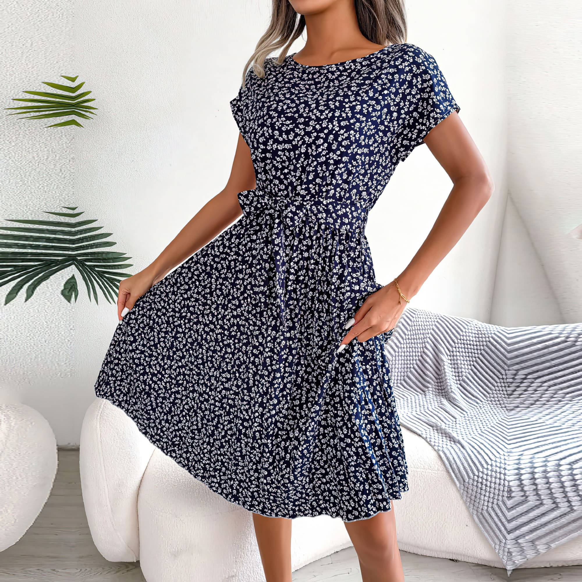 Lively® Bleu Foncé / S Robe longue tendance d'été | Lively™