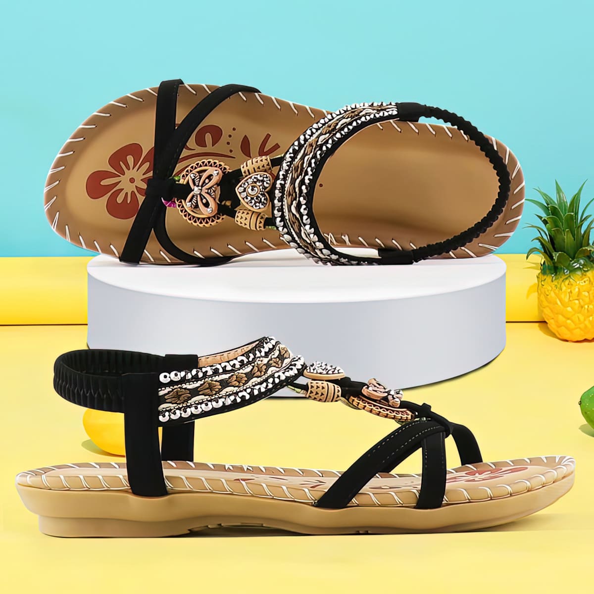 Lively® Sandales Noir / 36 Sandales Lively™ | Confortables & élégantes