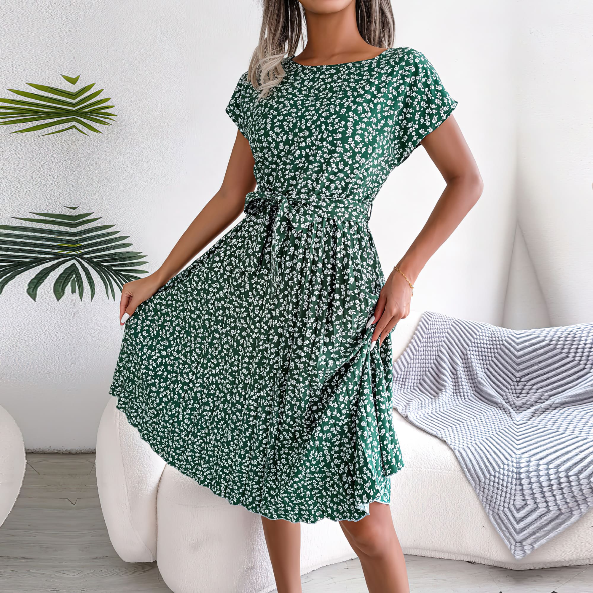 Lively® Vert / S Robe longue tendance d'été | Lively™