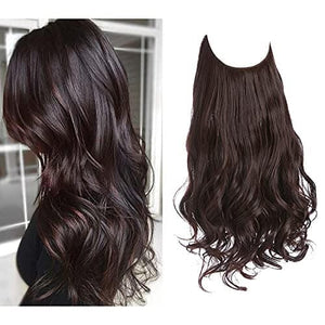Lively® Kastanienbraun / 40cm - 110g Unsichtbare Haar Extensions - Gewellt